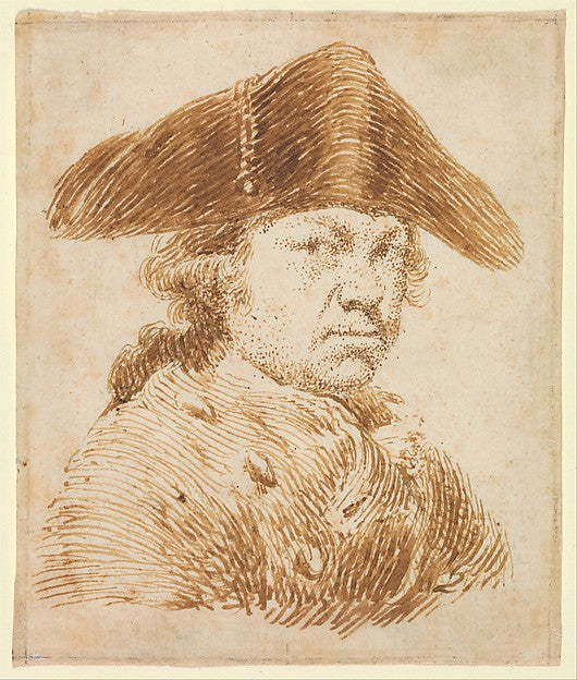 Goya:Self-Portrait in a Cocked Hat c1790-16x12"(A3) Poster