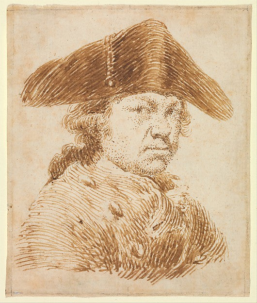 Goya:Self-Portrait in a Cocked Hat c1790-16x12