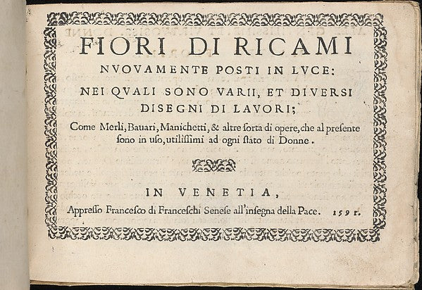 Fiori di Ricami Nuovamente Posti in Luce 1591-, Poster Print