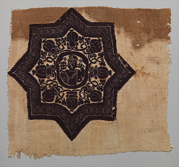 :Fragment with an Eight-Pointed Star Containing a Warrior 4t-16x12"(A3) Poster