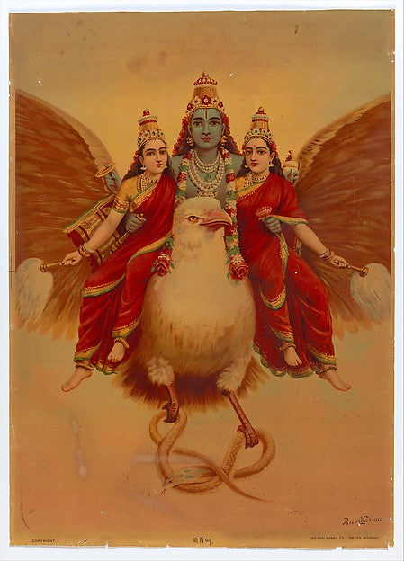 Vishnu-Garuda Wahan  Vishnu on his Eagle Mount Garuda Undated,,16x12"(A3)Poster