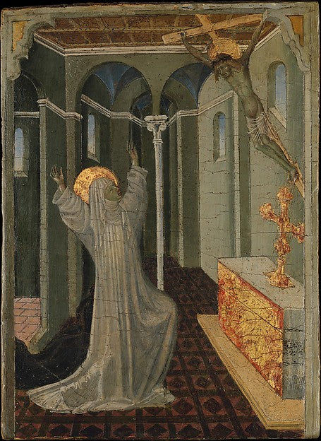 Giovanni di Paolo:Saint Catherine of Siena Receiving the Sti-16x12"(A3) Poster