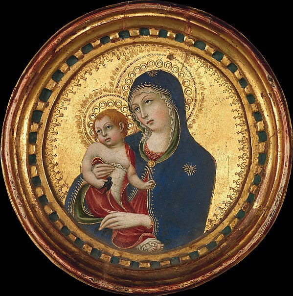 Sano di Pietro:Madonna and Child mid-15th century-16x12"(A3) Poster