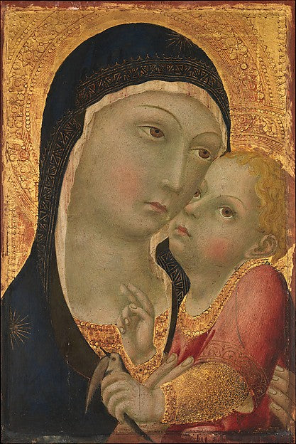 Sano di Pietro:Madonna and Child about 1450-16x12"(A3) Poster