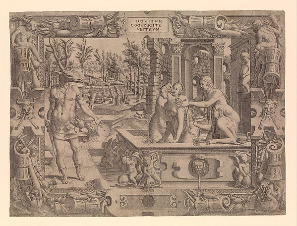 The Metamorphosis of Acteon 1535–55-Jean Mignon, after Luca Pe,  Poster Print Wall Art