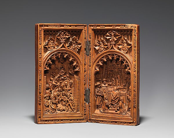:Diptych with the Nativity and the Mass of Saint Gregory ear-16x12