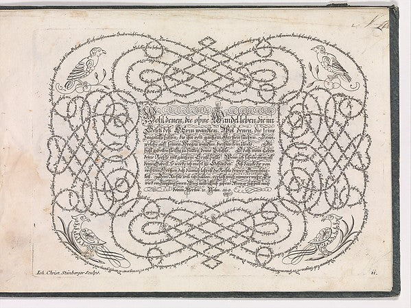 Vorschrifft Teütsch-Lateinisch-und Frantzöischer Schrifften  1, Poster Print
