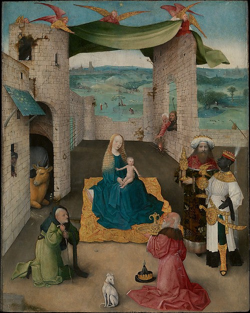 Hieronymus Bosch:The Adoration of the Magi c1475-16x12"(A3) Poster