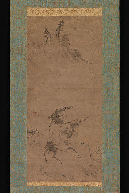 ,Su Shi Riding a Donkey early 15th cent-Bokud? Soj,16x12"(A3) Poster