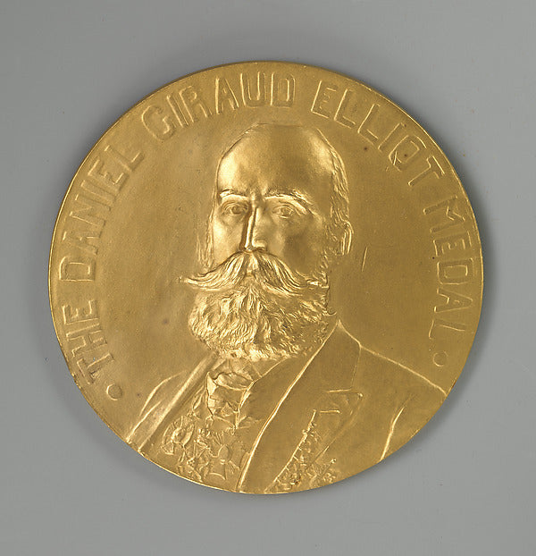 Daniel Giraud Elliot Gold Medal with Case 1921,  Poster Print Wall Art