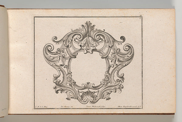 After Johannes Rumpp:Design for a Cartouche Plate 6 from 'Ne-16x12"(A3) Poster