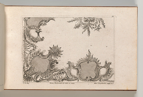 Jeremias Wachsmuth:Design for a Ceiling Decoration Plate 4 f-16x12"(A3) Poster