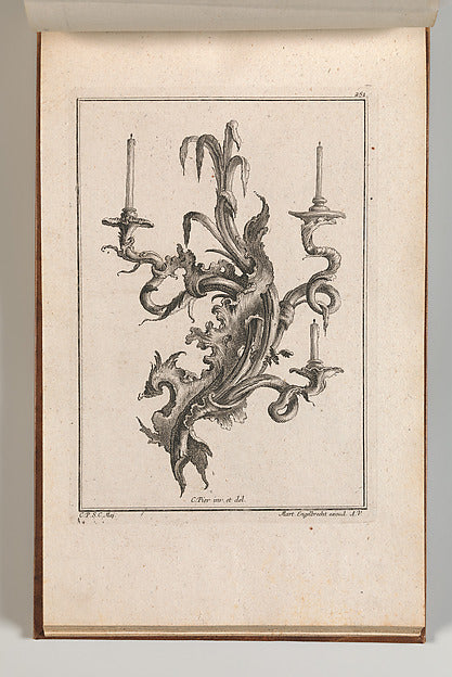 Carl Pier:Design for a Three-Armed Candelabra Plate 2 from a-16x12"(A3) Poster