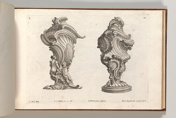 I.S. Hildt:Designs for Two Lidded Vases Plate 4 from: 'Schön-16x12"(A3) Poster