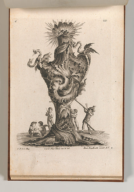 After Carl Pier:Design for a large Vase representing 'Fire' -16x12"(A3) Poster