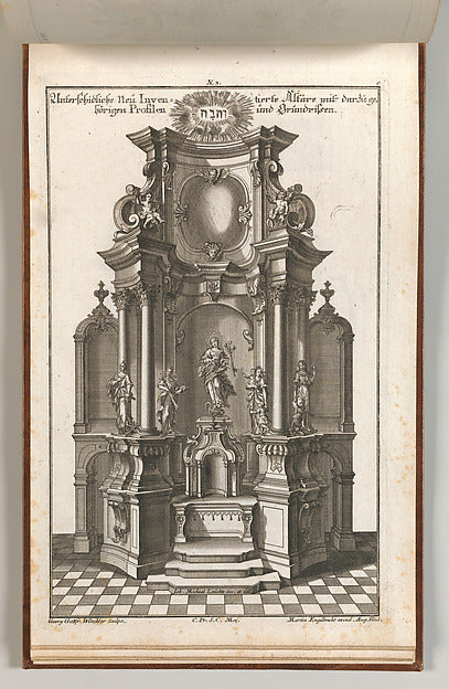 After Johann Michael Leüchte:Design for a Monumental Altar P-16x12"(A3) Poster