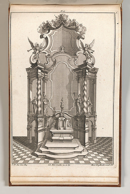 Johann Michael Leüchte:Design for a Monumental Altar Plate f-16x12"(A3) Poster