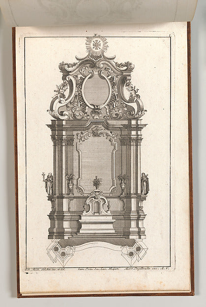 Johann Michael Leüchte:Design for a Monumental Altar Plate L-16x12"(A3) Poster