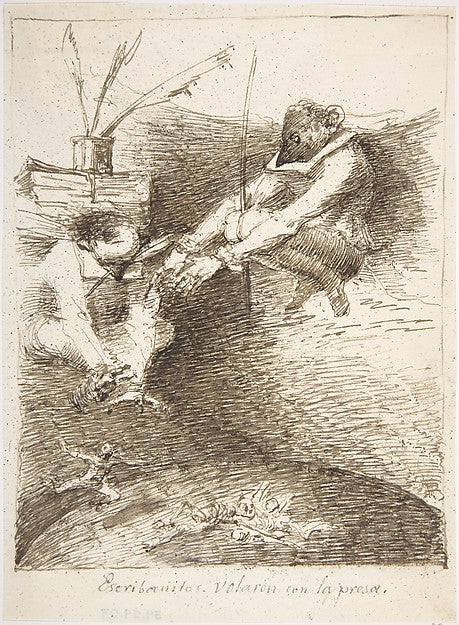 The Notaries Flew of With The Prey  1807–45-Leonardo Alenza y,  Poster Print Wall Art