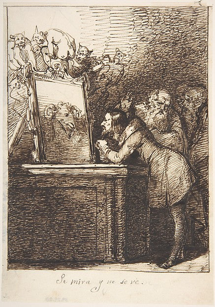 He Looks and Doesn't Recognize Himself  1807–45-Leonardo Alenz,  Poster Print Wall Art