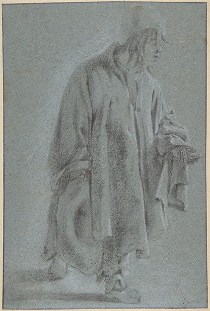Standing Beggar 17th cent-Attributed to Jan Both,  Poster Print Wall Art
