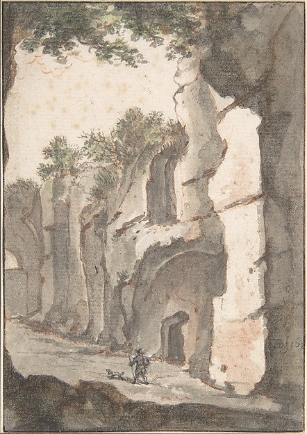Roman View early 17th cent-Bartholomeus Breenbergh,16x12"(A3) Poster