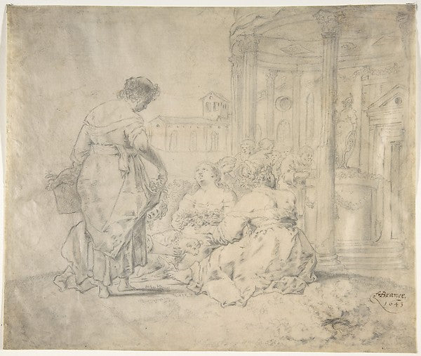 Preparation for Sacrifice early to mid-17th cent-Leonaert Bram,16x12"(A3) Poster