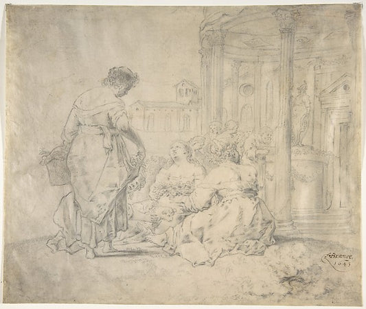 Preparation for Sacrifice early to mid-17th cent-Leonaert Bram,16x12"(A3) Poster