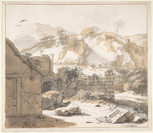 Landscape with Ruins 1650-Gerbrand van den Eeckhout,  Poster Print Wall Art