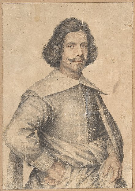 A Portrait of a Man 17th cent-Anonymous, Spanish, 17th cent,16x12"(A3)Poster