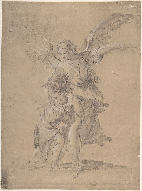 Tobias and the Angel 17th cent-Anonymous, Spanish, 17th cent,16x12"(A3)Poster