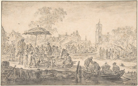 A Fair 1653-Jan van Goyen,16x12"(A3) Poster