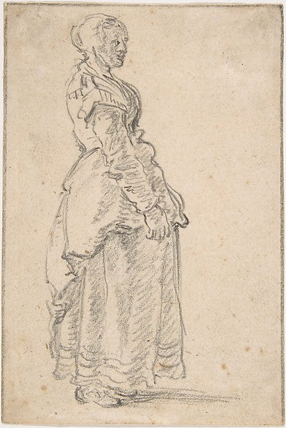 Standing Woman early 17th–mid 17th cent-Attributed to Jan van,16x12"(A3) Poster