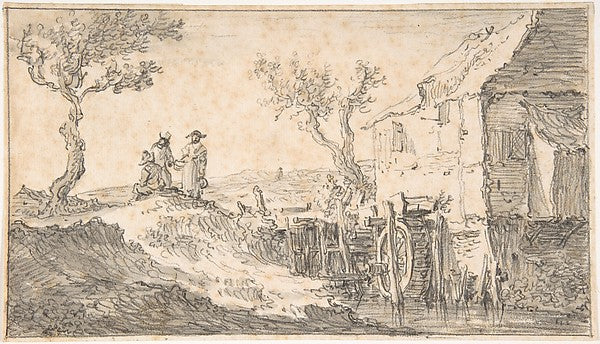 The Water Mill early to mid-17th cent-Jan van Goyen,16x12"(A3) Poster