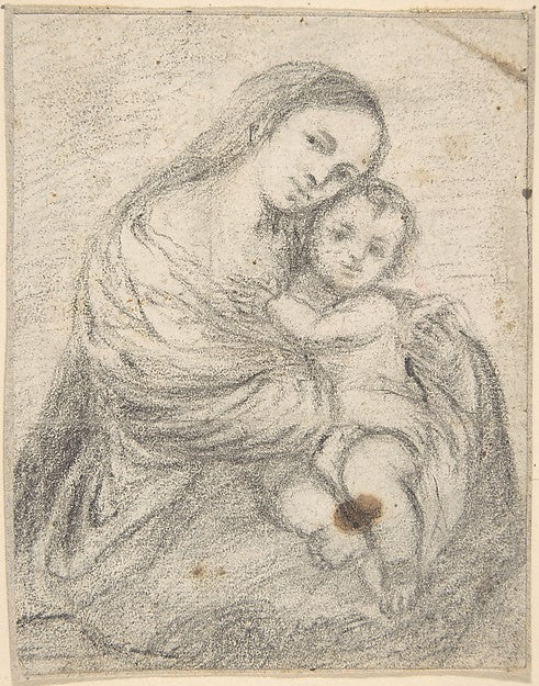 Madonna and Child 17th cent-Anonymous, Spanish, School of Sevi,  Poster Print Wall Art