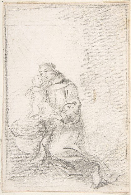 Saint Anthony of Padua 17th cent-Anonymous, Spanish, School of,  Poster Print Wall Art