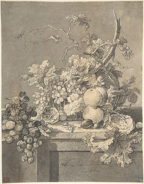 A Basket of Fruit n.d.-Jan van Huysum,16x12"(A3) Poster