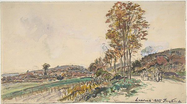 Road near La Côte-Saint-André 1885-Johan Barthold Jongkind,16x12"(A3) Poster