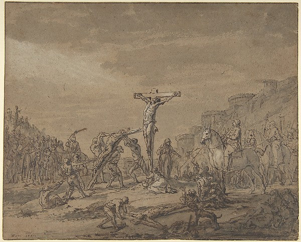 Crucifixion 1665-Attributed to Thomas de Keyser  1596/97–1667,16x12"(A3) Poster