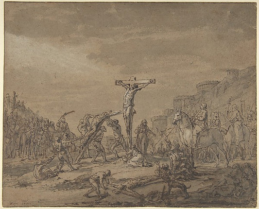 Crucifixion 1665-Attributed to Thomas de Keyser  1596/97–1667,16x12"(A3) Poster