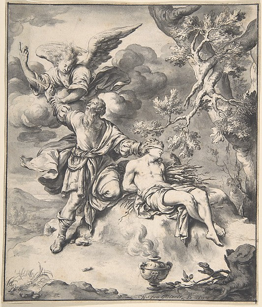The Sacrifice of Isaac 1694-Willem van Mieris, Poster Print