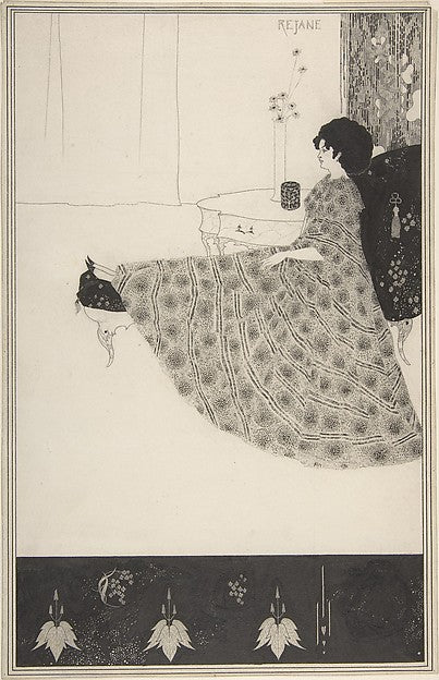 Madame Réjane 1894-Aubrey Vincent Beardsley,  Poster Print Wall Art