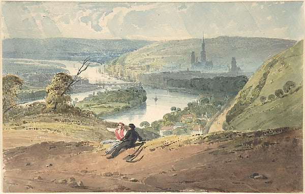 View of Rouen from St. Catherine’s Hill 1821–22-Richard Parkes,  Poster Print Wall Art