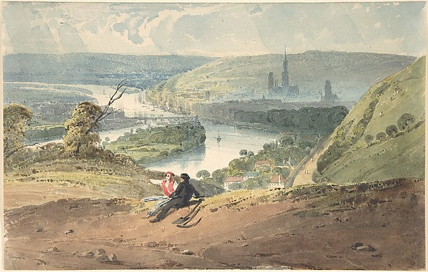 View of Rouen from St. Catherine’s Hill 1821–22-Richard Parkes,16x12"(A3) Poster