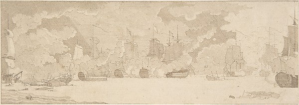 Sea Battle 17th cent-Anonymous, Dutch, 17th cent ?,  Poster Print Wall Art