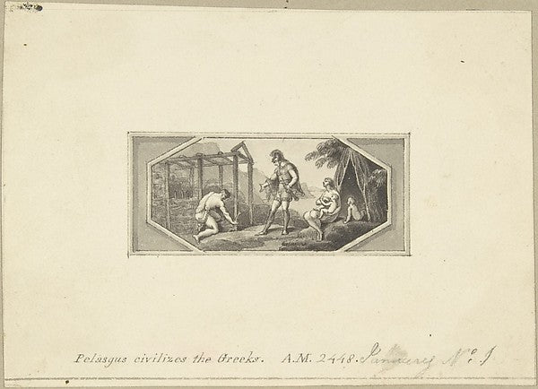 Pelasgus Civilizes the Greeks 1790–1800-Edward Francis Burney,  Poster Print Wall Art