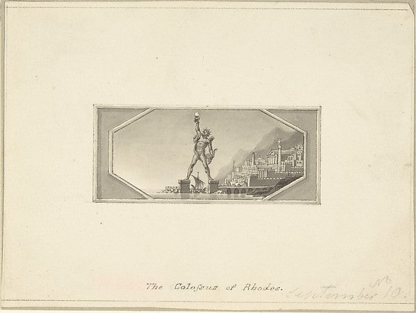 The Colossus of Rhodes 1790–1800-Edward Francis Burney,  Poster Print Wall Art