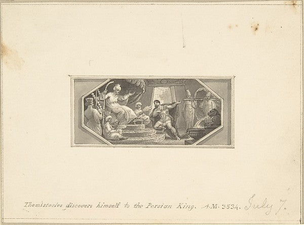 Themistocles Discovers Himself to the Persian King 1790–1800-E,  Poster Print Wall Art