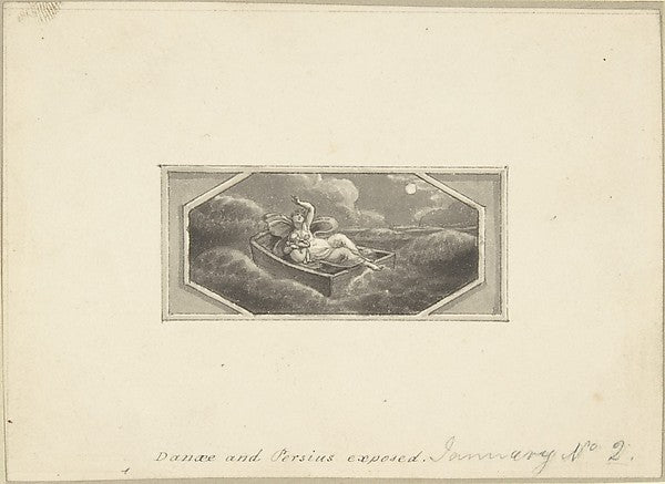 Danae and Perseus Exposed 1790–1800-Edward Francis Burney,  Poster Print Wall Art