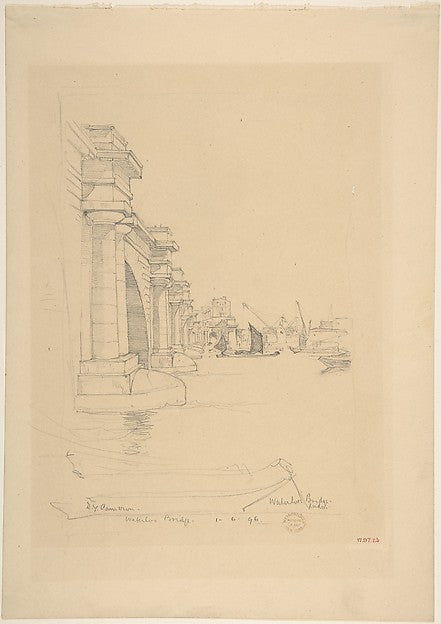 Waterloo Bridge  London 1896-Sir David Young Cameron,  Poster Print Wall Art